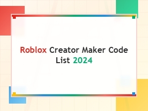 Roblox Creator Maker Code List 2024 | All Star Codes Updated